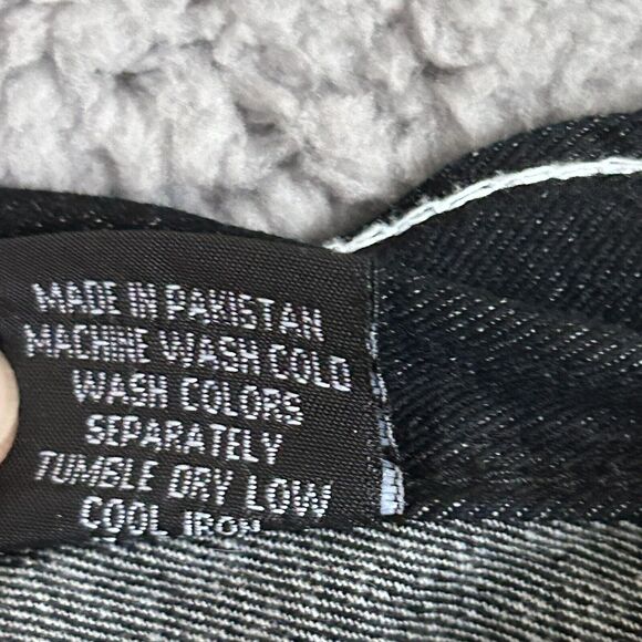 Qruel Jeans Co. Mens 34 X 30 1/2 Embroidered Pocket Skater Denim Black Jeans - Picture 4 of 16